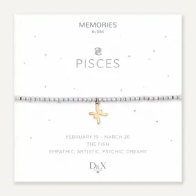 Memories: "PISCES" | The Fish Bracelet | White Gold & 18K Gold-Plated