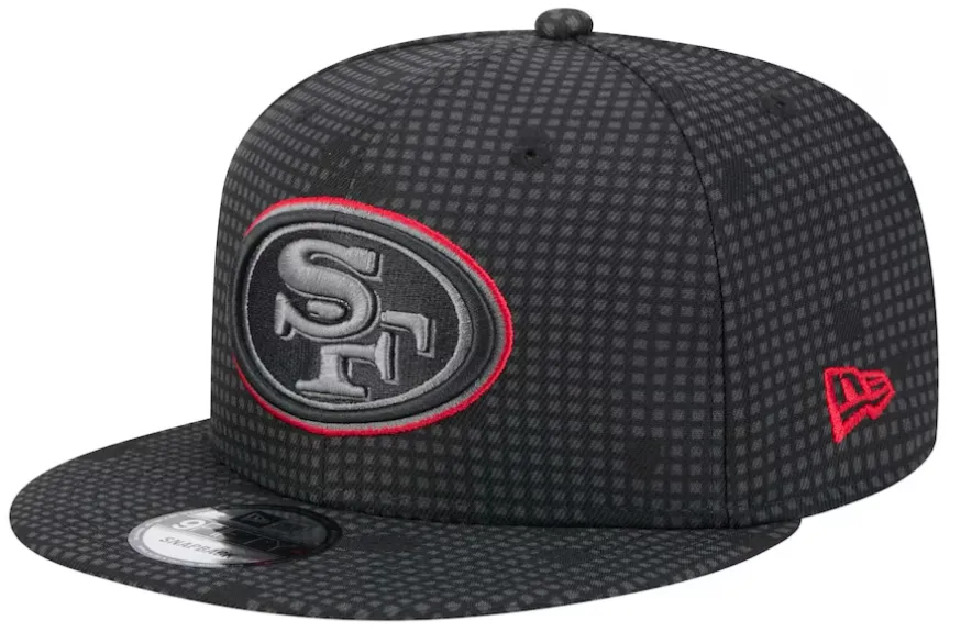 Men's San Francisco 49ers New Era Black Midnight Ink Pop Outline 9FIFTY Snapback Hat