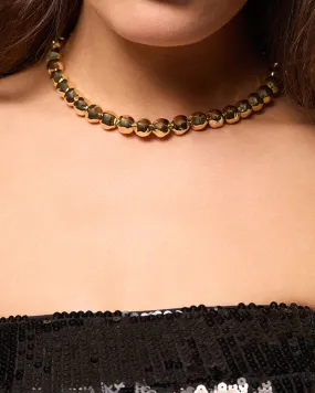 Metal Pearl Choker