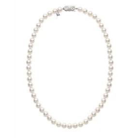 Mikimoto 18K White Gold Pearl Strand Necklace