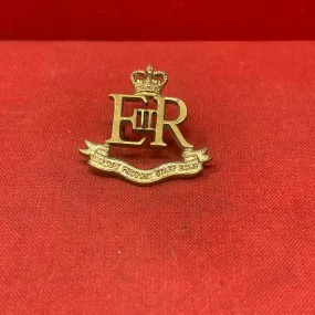 Military Provost Staff Corps SNCO's with Queen Elizabeth's Crown. Brass Other Ranks' collar badge