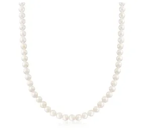 Natural Freshwater Pearl 18 Inch Necklace with 14k Gold