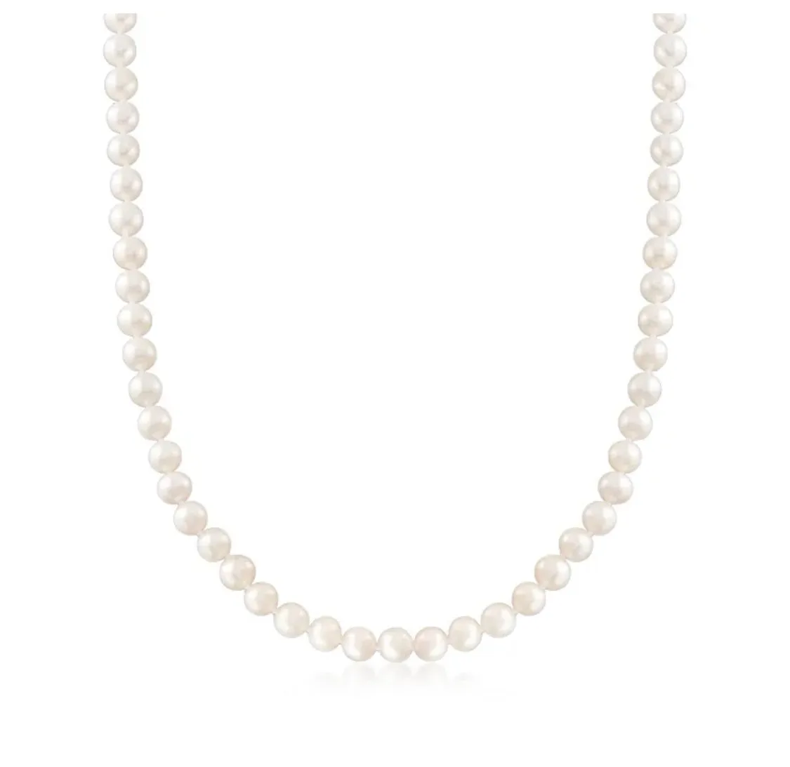 Natural Freshwater Pearl 18 Inch Necklace with 14k Gold