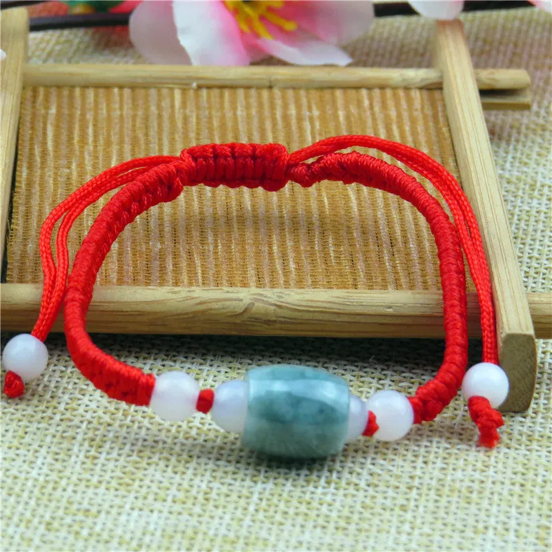 Natural Jade Jade Red String Bracelet Zodiac Year Red String Bracelet