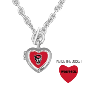 NC State Wolfpack Bella Wolfhead Locket Necklace