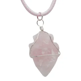 Necklace - Arrowhead Rose Quartz