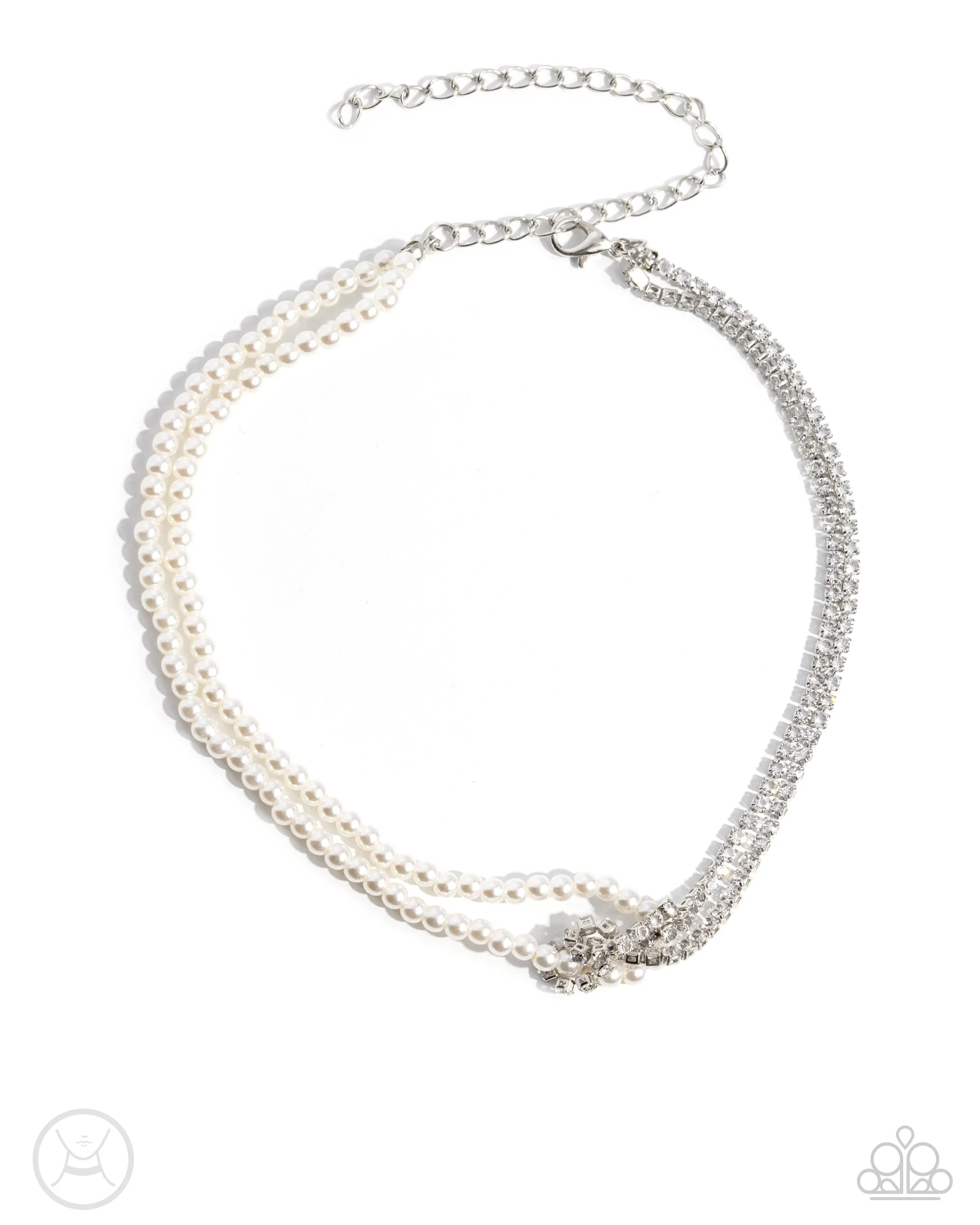 Necklaces Twisted Twin - White