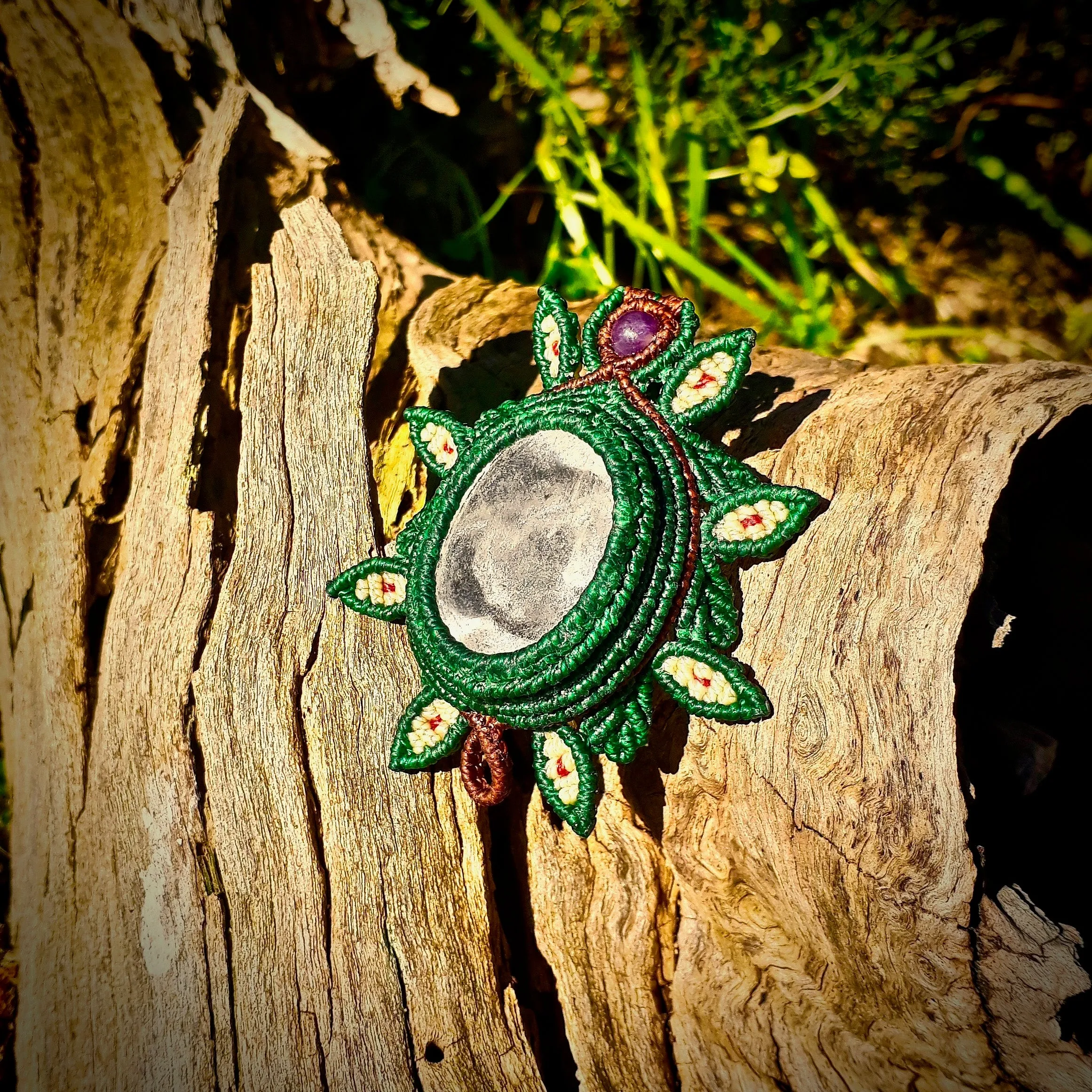 Negative quartz (quartz with another quartz inclusion) pendant