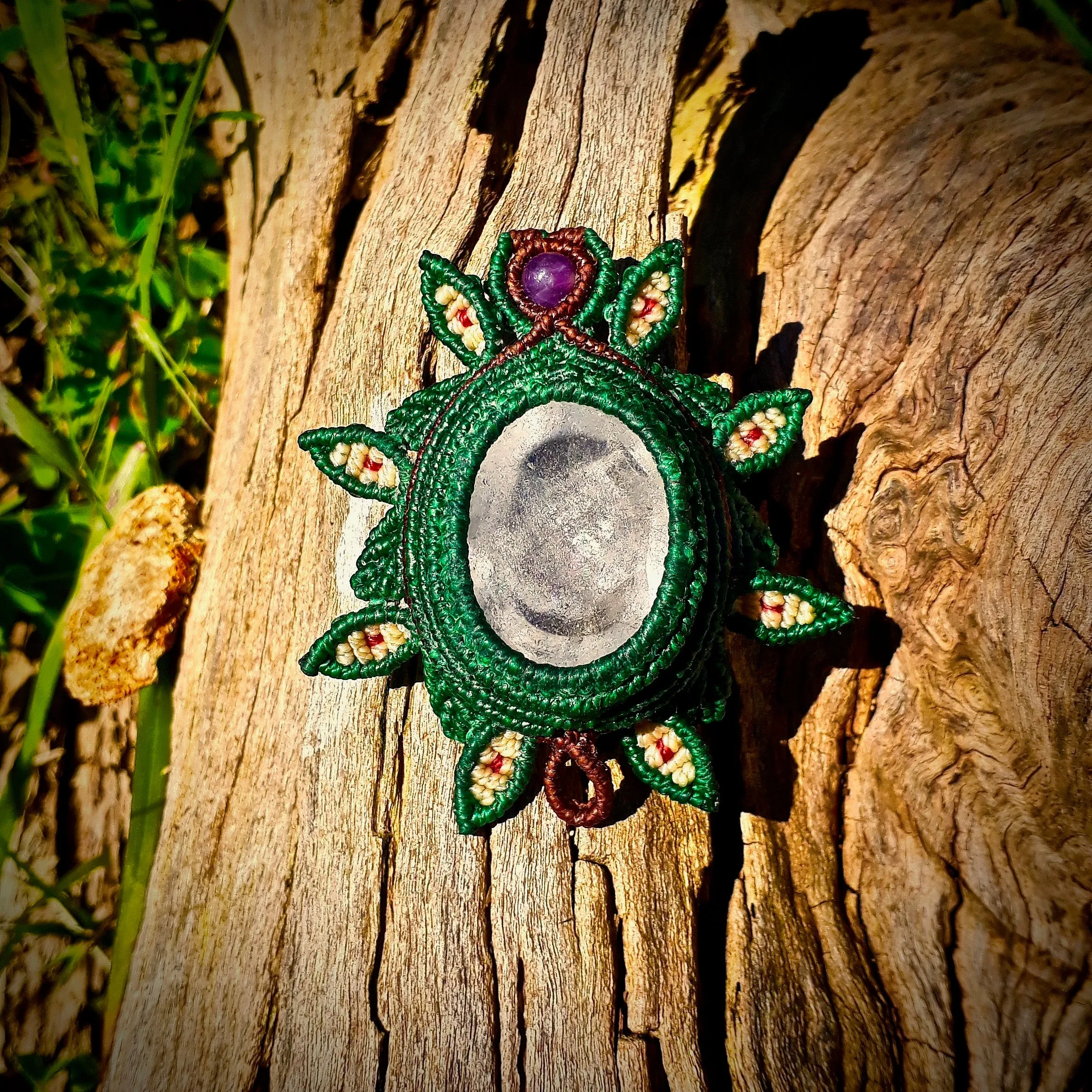 Negative quartz (quartz with another quartz inclusion) pendant