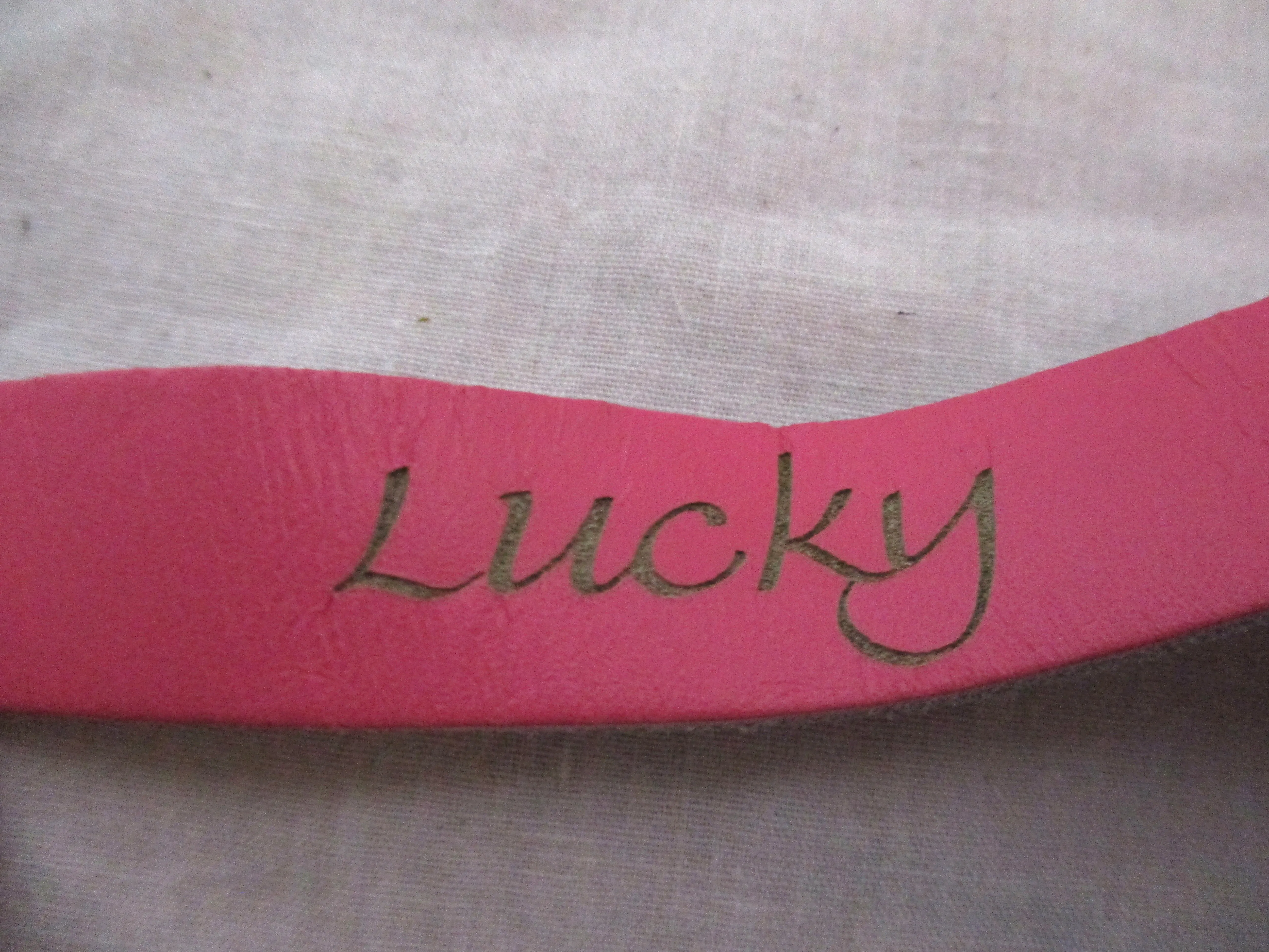 NEW DILLON ROGERS LUCKY Leather Bracelet Cuff PINK Adjustable Jade