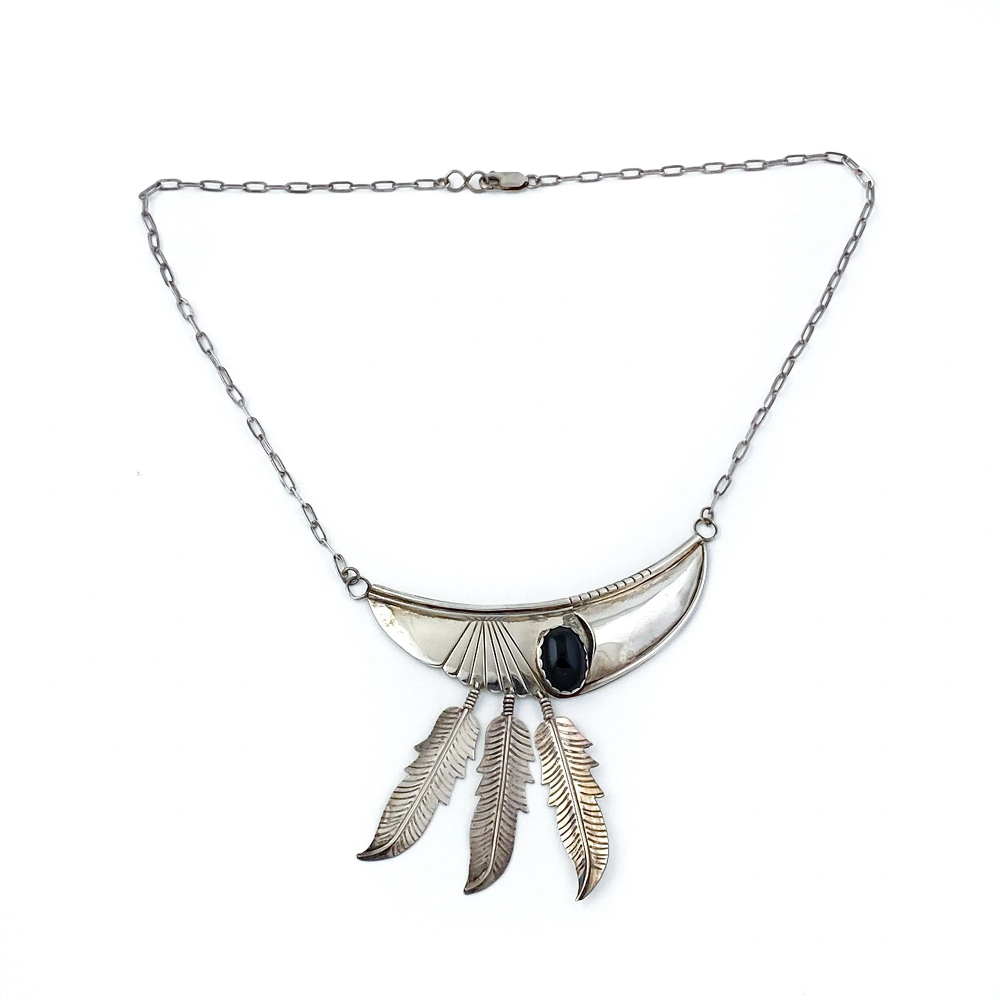 Offset Feather-Charmed  Necklace