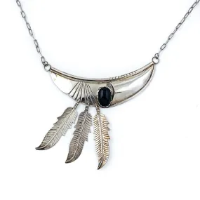 Offset Feather-Charmed  Necklace