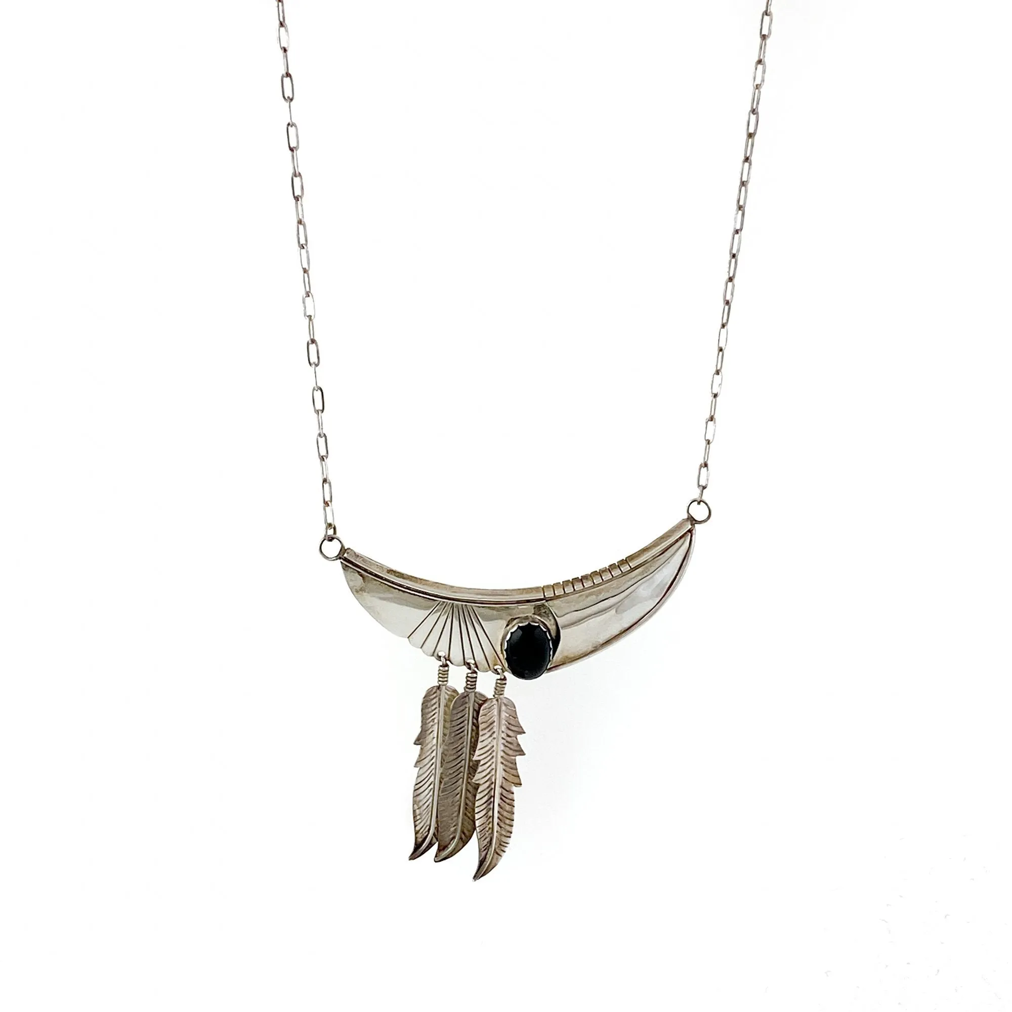 Offset Feather-Charmed  Necklace