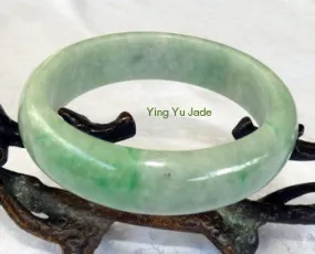 Older Vintage Jadeite "Good Green" Bangle Bracelet 57.5mm (BB2750)