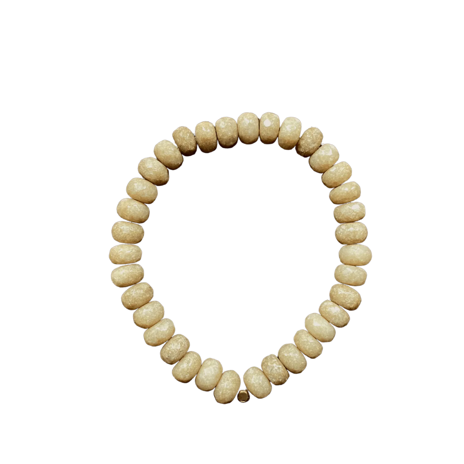 Olive Tan Jade Faceted Rondelle 8mm Bracelet