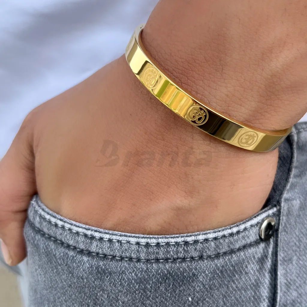 Om Men's Gold Bracelet