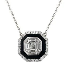 Onyx and Diamond Necklace