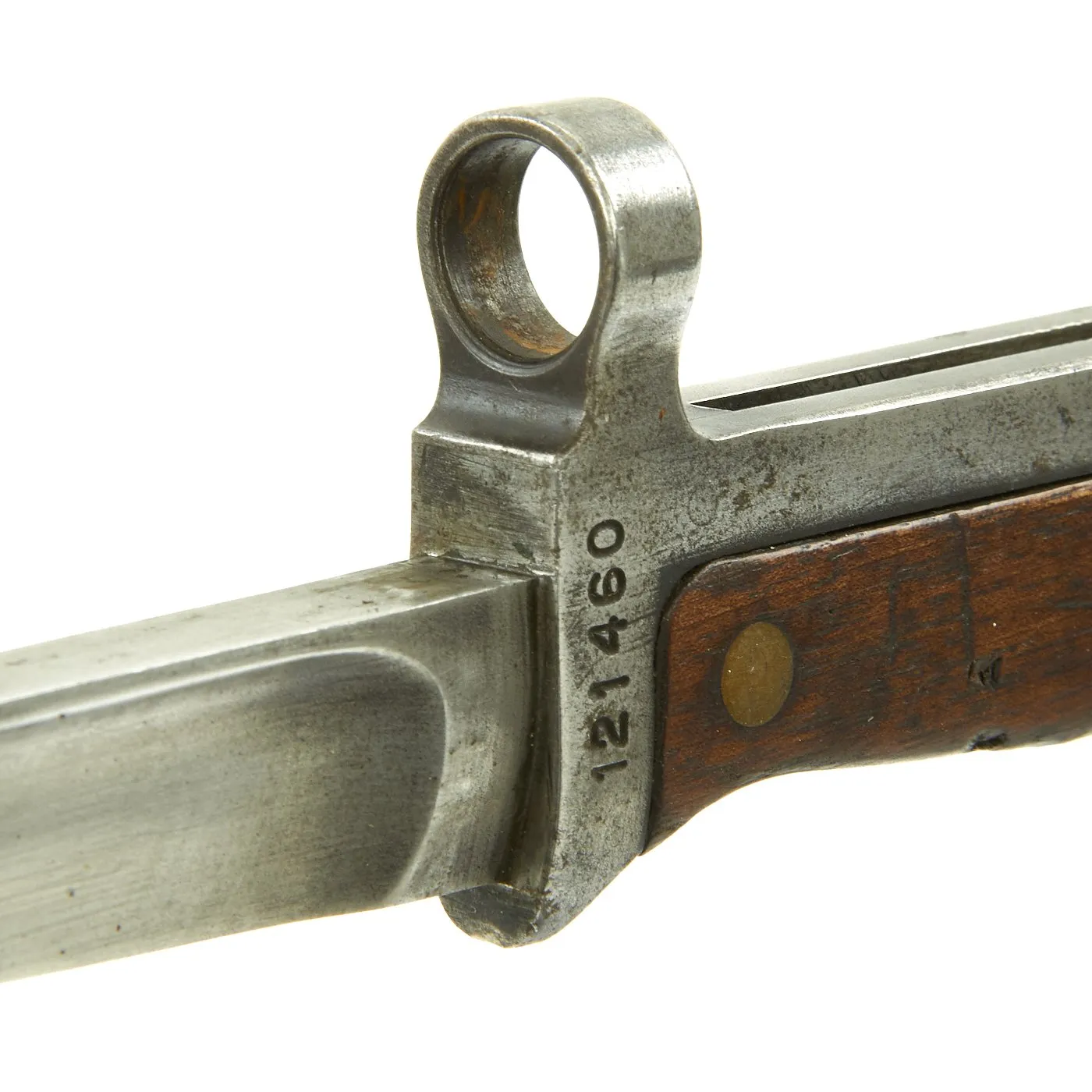 Original Danish Krag–Jørgensen M1915 T-Back Bayonet for Gevær M/89 Rifle with Scabbard