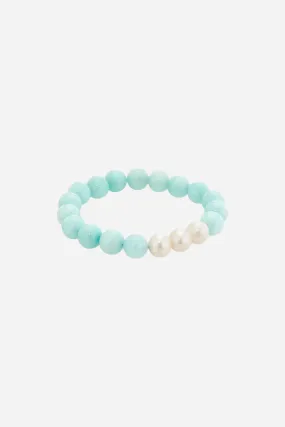 Paige Novick Les Trois Aqua Jade Bracelet with Baroque Pearls