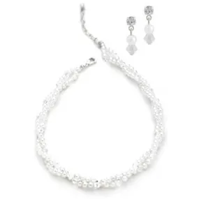 Paulina Crystal and Colored Pearl Set