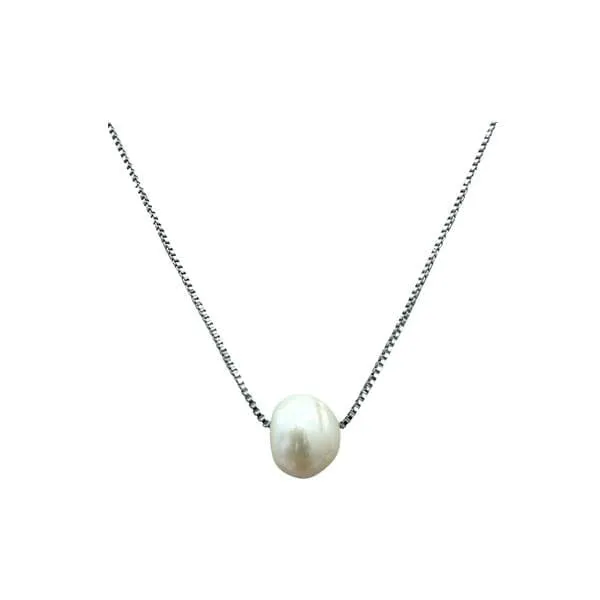 Pearl: Fresh Water Pearl on Gold or Rhodium Fill Chain (NC_3000)