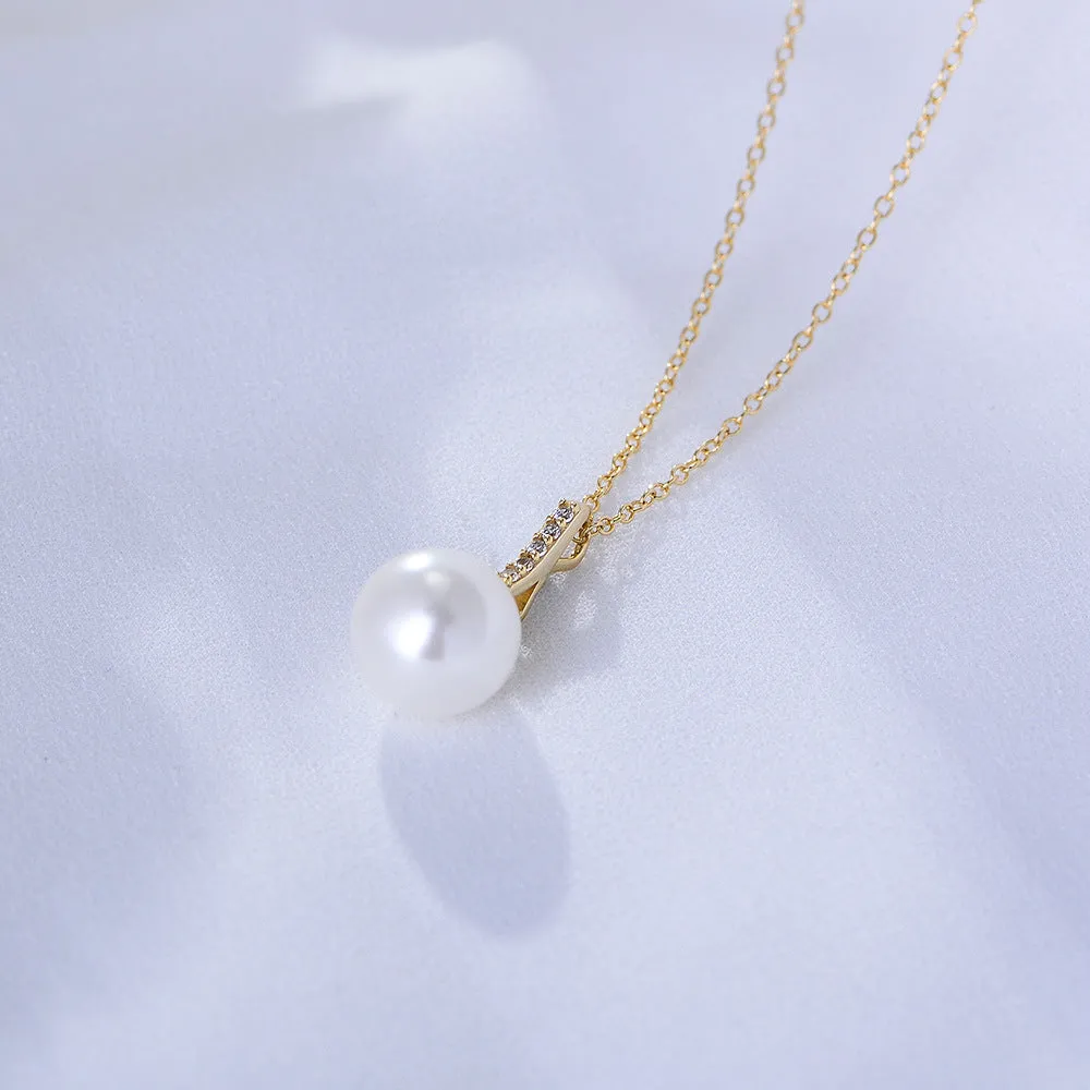 Pearl Pendant Silver Pearl Necklace