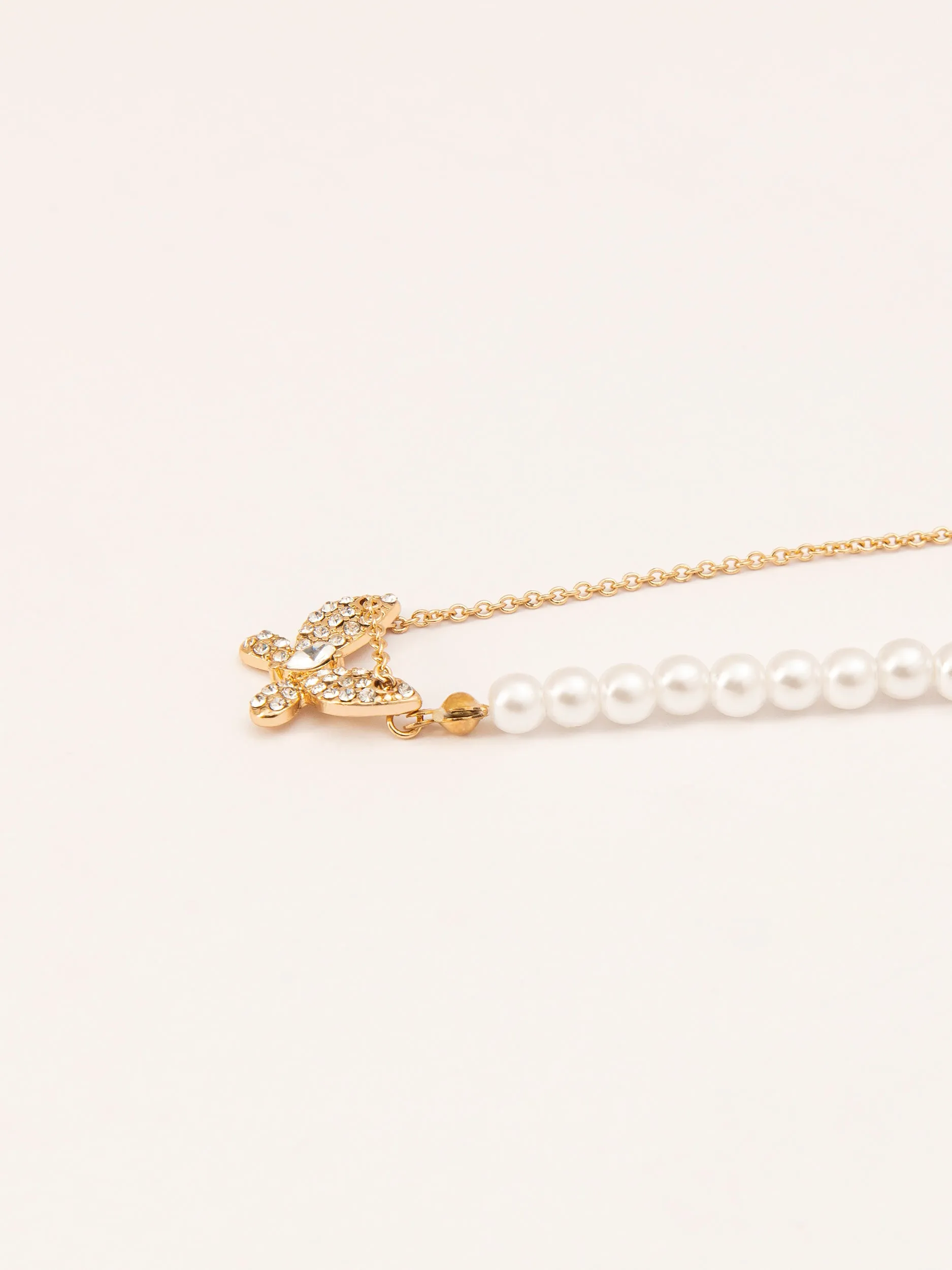 Pearly Butterfly Necklace