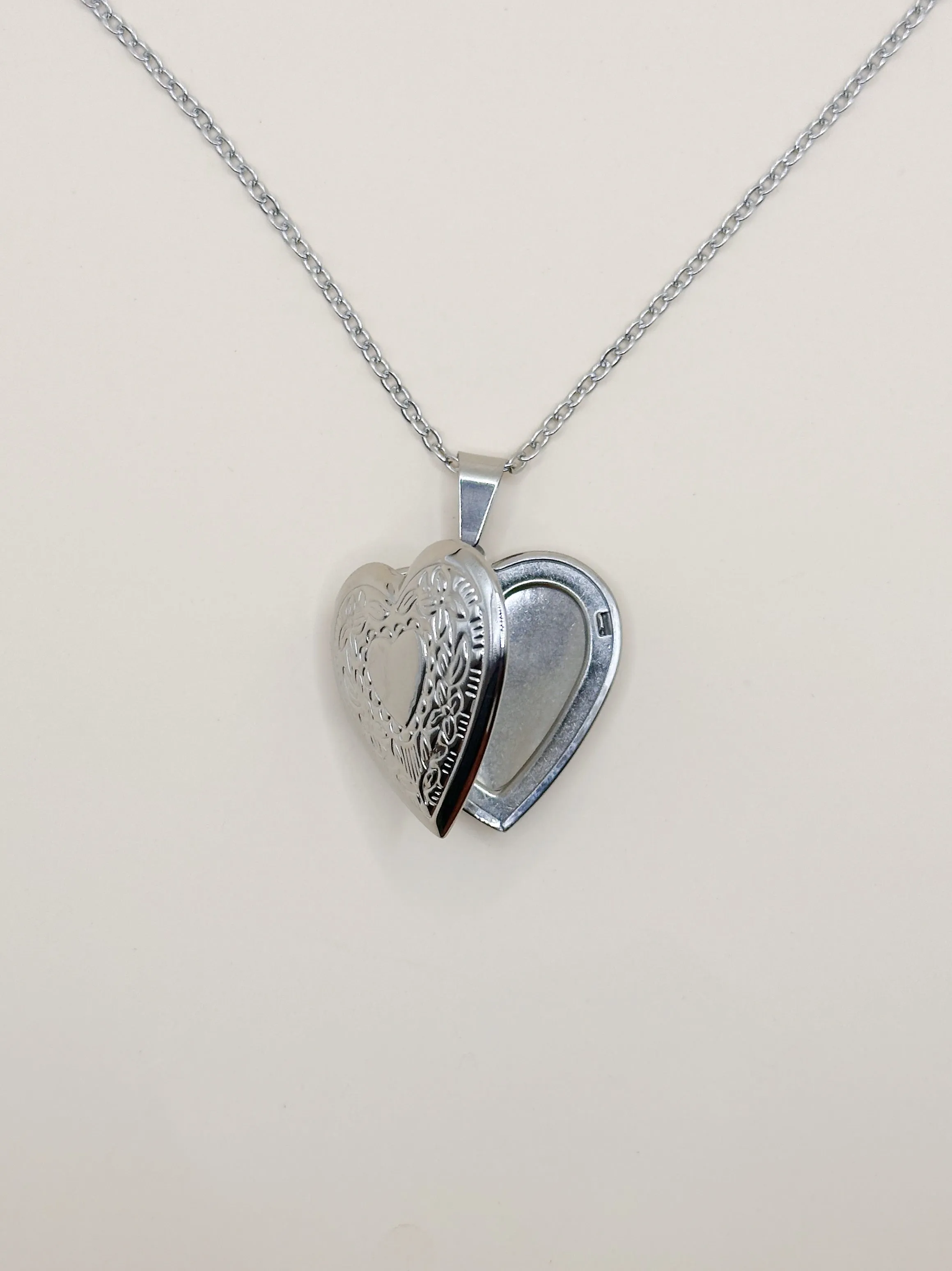 Petunia Heart Locket Necklace