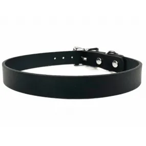 Plain Black Leather Choker