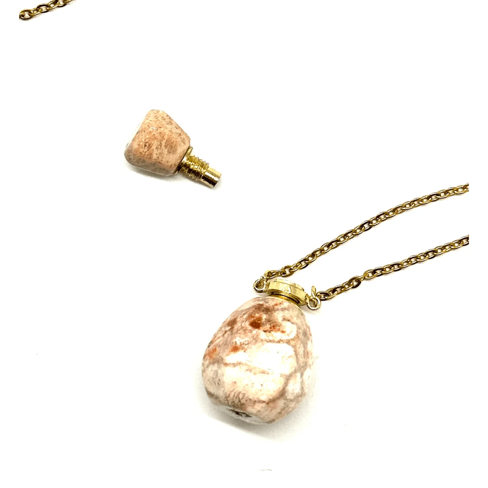 Potion Bottle Necklace: Flower Agate