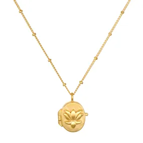 Promise of Potential Lotus Locket Necklace