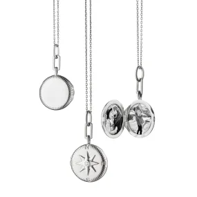 "ADVENTURE" COMPASS LOCKET NECKLACE