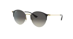 Ray-Ban Round Metal Non-Polarized Sunglasses - Black/Gold/Gray