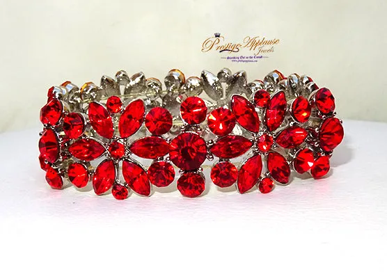 Red Rhinestones Bracelet Jewellery