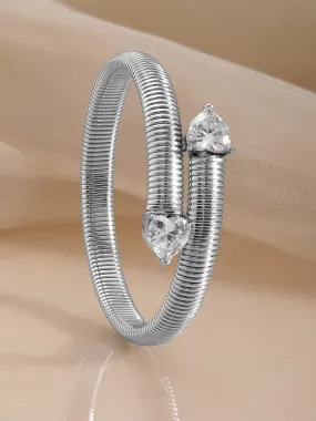 Rhodium-Plated Kada Bracelet