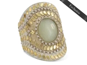 Rocal Semi-precious Jade Stone Cuff