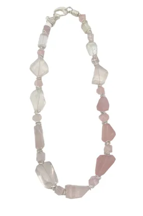 Rose Quartz Sterling Silver Necklace