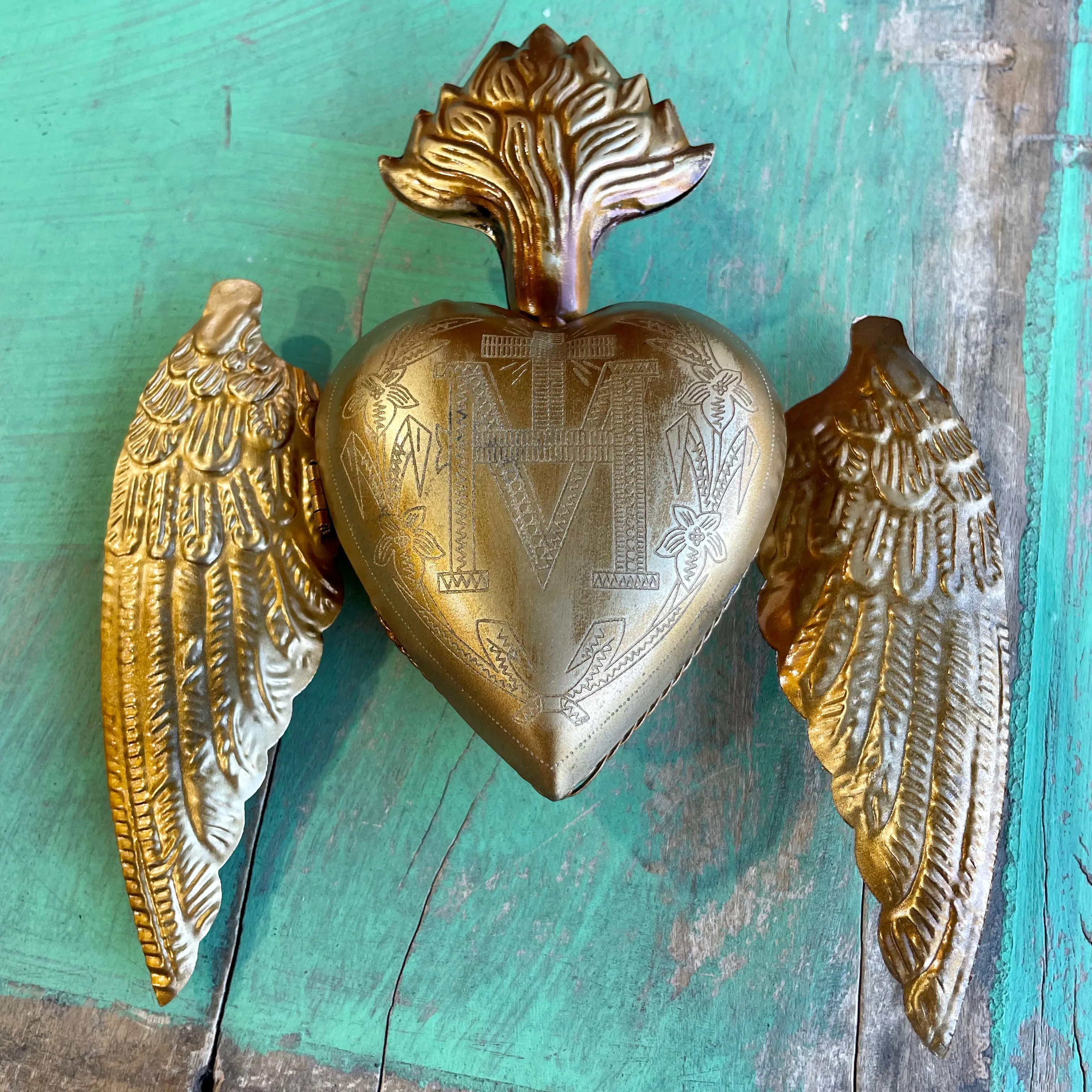 Sacred Heart Box with Wings