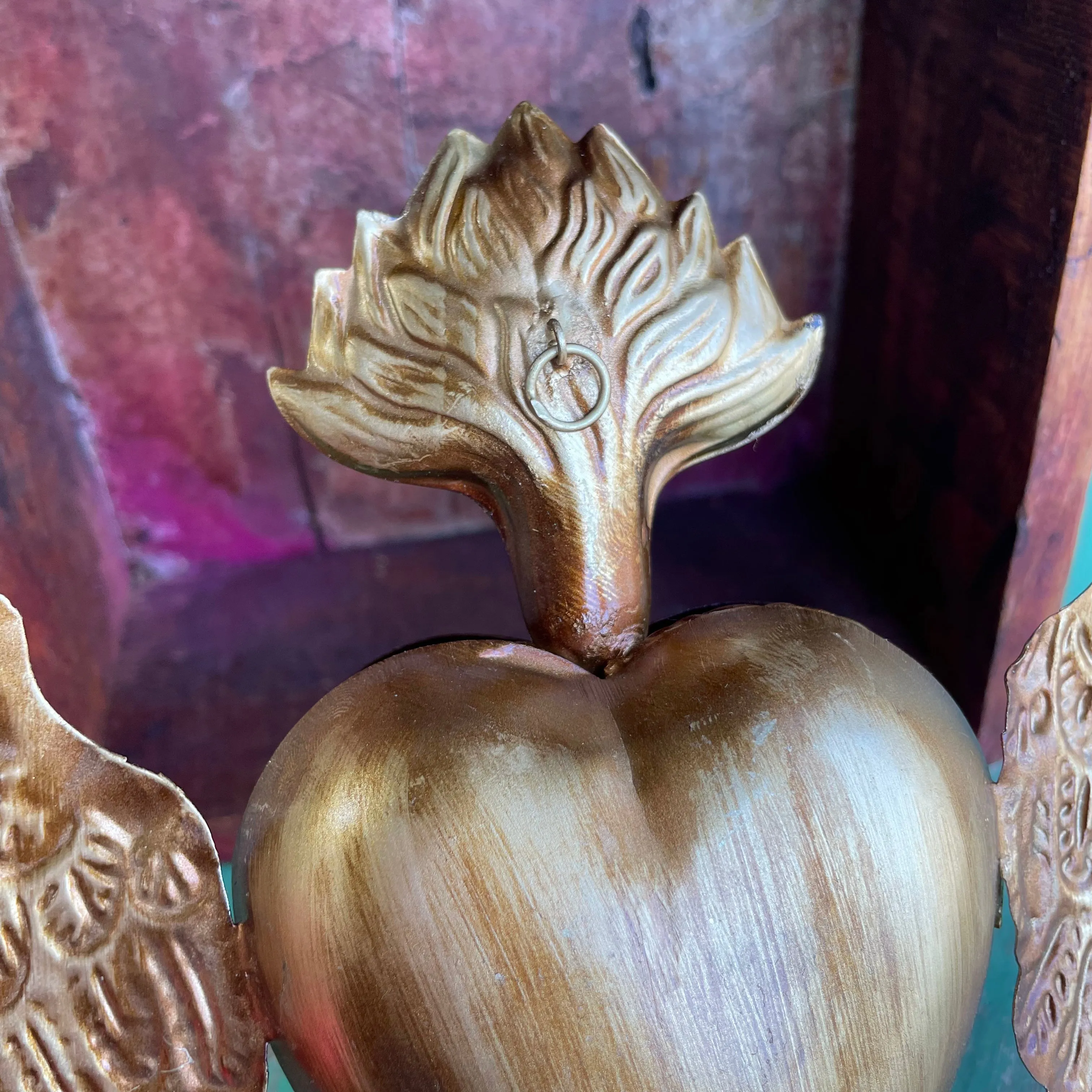 Sacred Heart Box with Wings