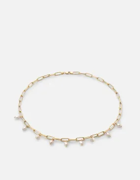 Sania Pearl Choker, Gold Vermeil