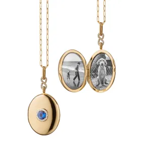 Sapphire Infinity Locket