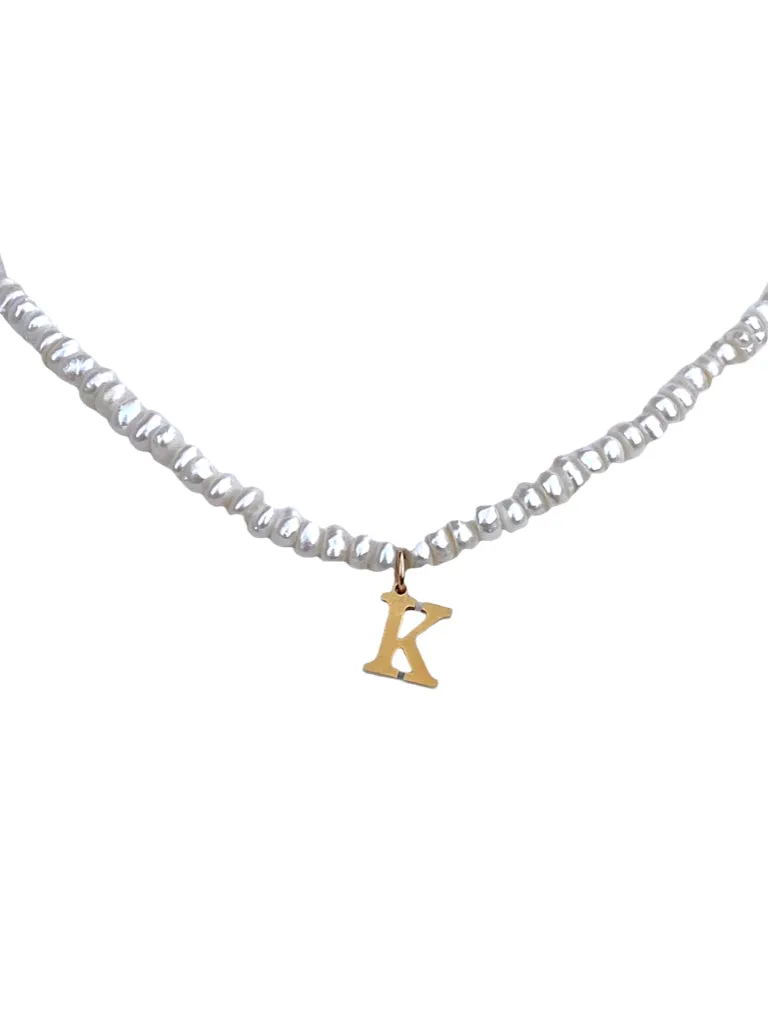 SEA ME Initial Pearl Necklace