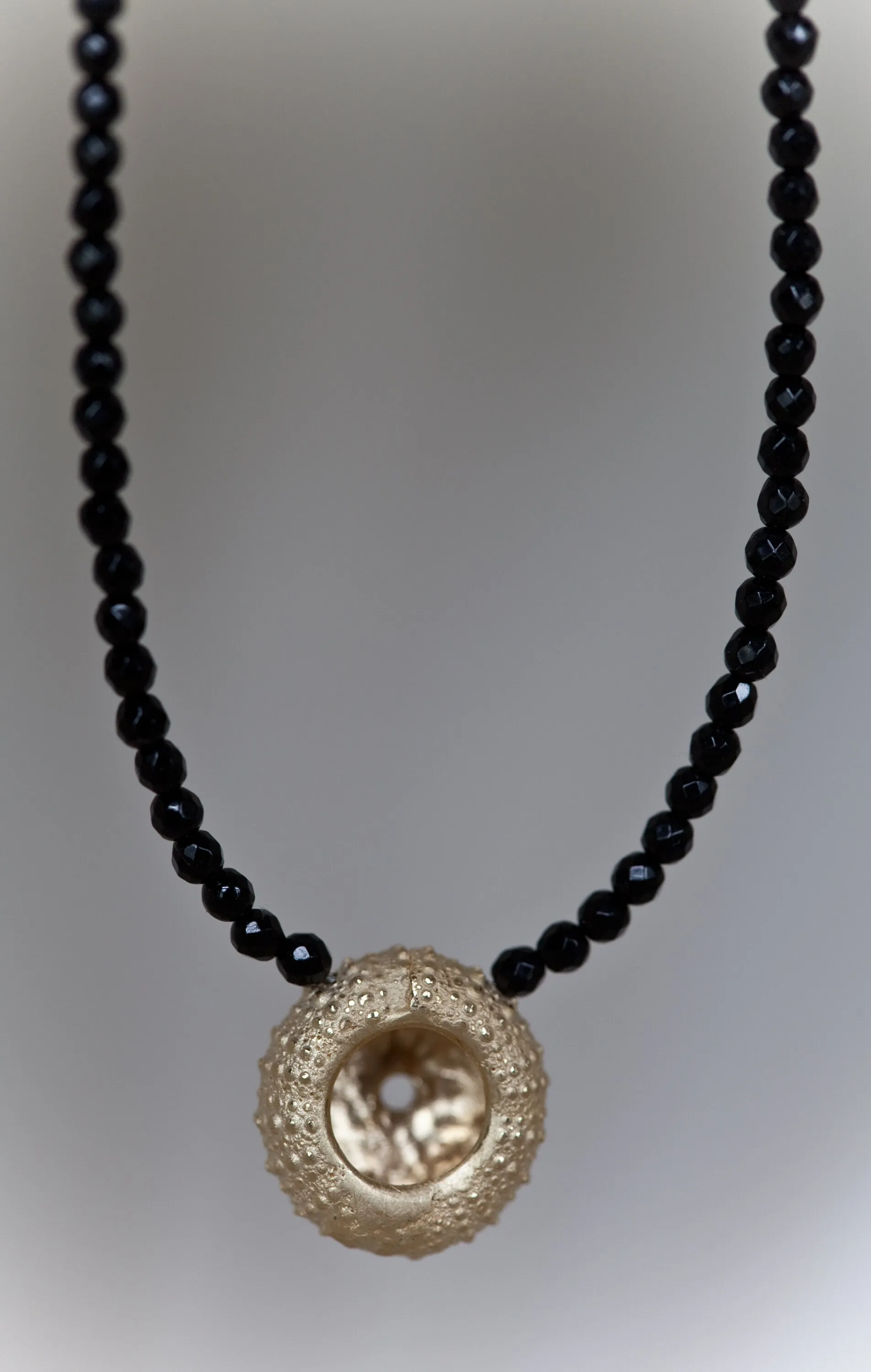 Sea Urchin Necklace with Onyx Stones