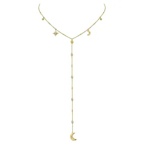 Selene Long Lariat - Gold