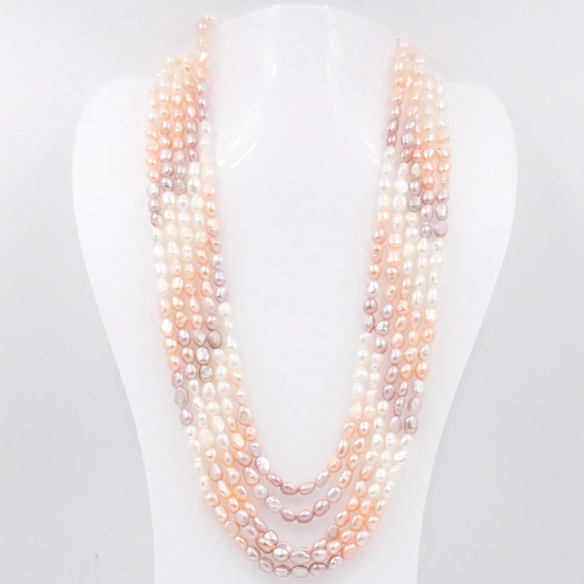 Shaded Pearl Necklace Layered Necklace Cultured Pearl Beaded Necklace Indian Necklace Sarafa Necklace Multi Strand Necklace SKU: 6143304