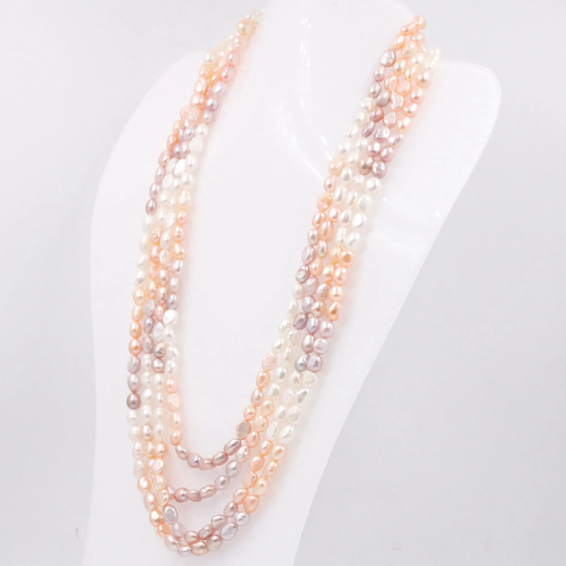 Shaded Pearl Necklace Layered Necklace Cultured Pearl Beaded Necklace Indian Necklace Sarafa Necklace Multi Strand Necklace SKU: 6143304