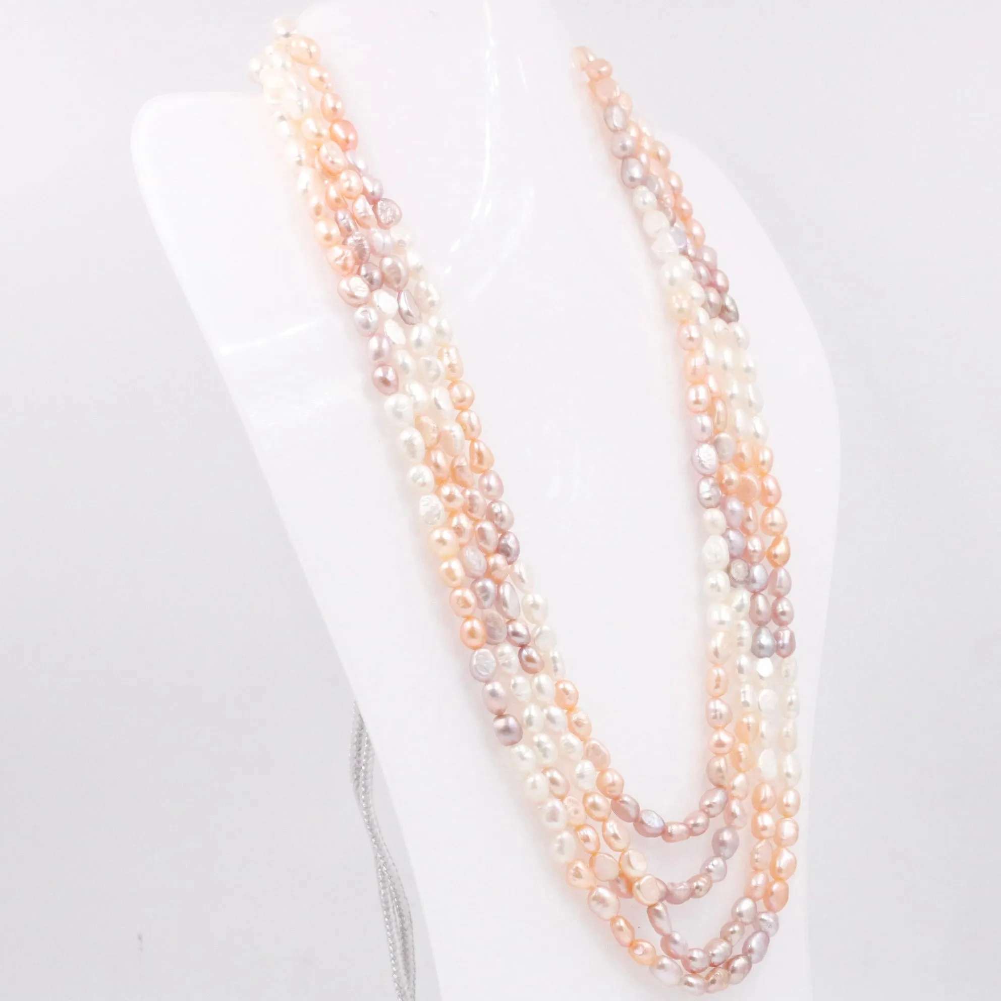 Shaded Pearl Necklace Layered Necklace Cultured Pearl Beaded Necklace Indian Necklace Sarafa Necklace Multi Strand Necklace SKU: 6143304