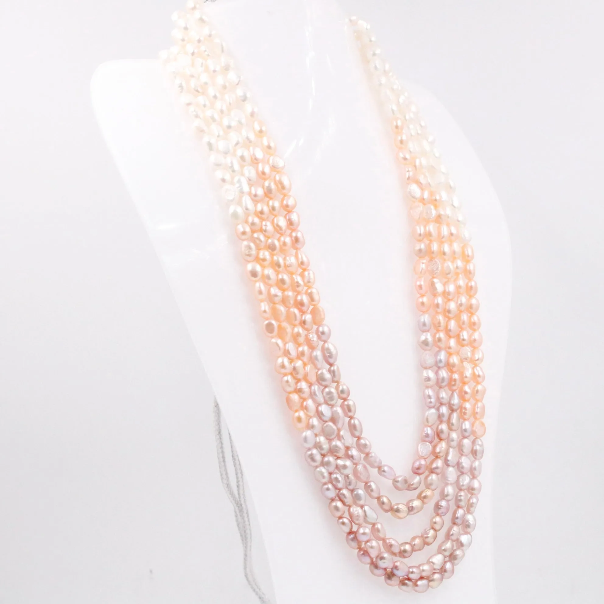 Shaded Pearl Necklace Layered Necklace Cultured Pearl Beaded Necklace Indian Necklace Sarafa Necklace Multi Strand Necklace SKU: 6143307