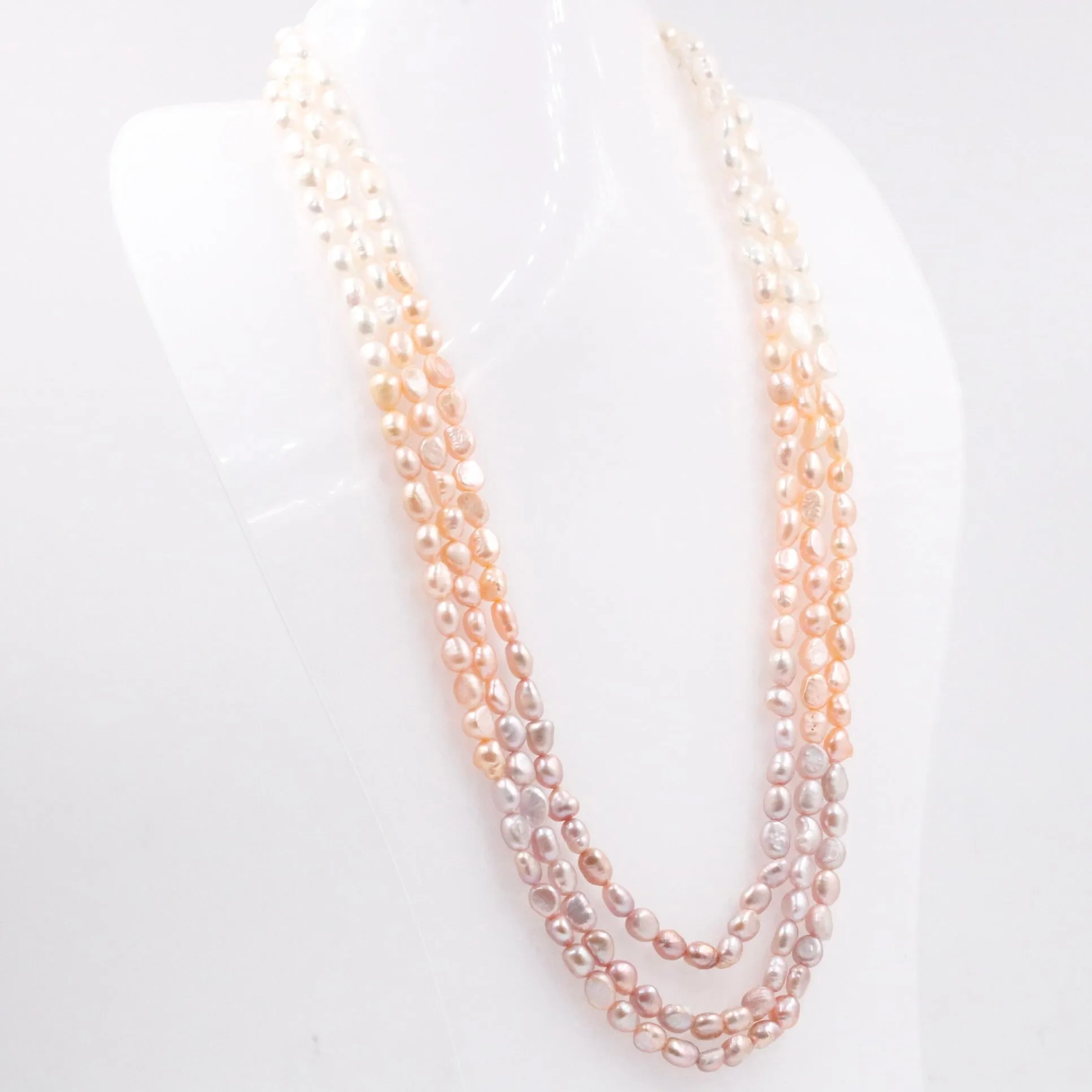 Shaded Pearl Necklace Layered Necklace Cultured Pearl Beaded Necklace Indian Necklace Sarafa Necklace Multi Strand Necklace SKU: 6143307