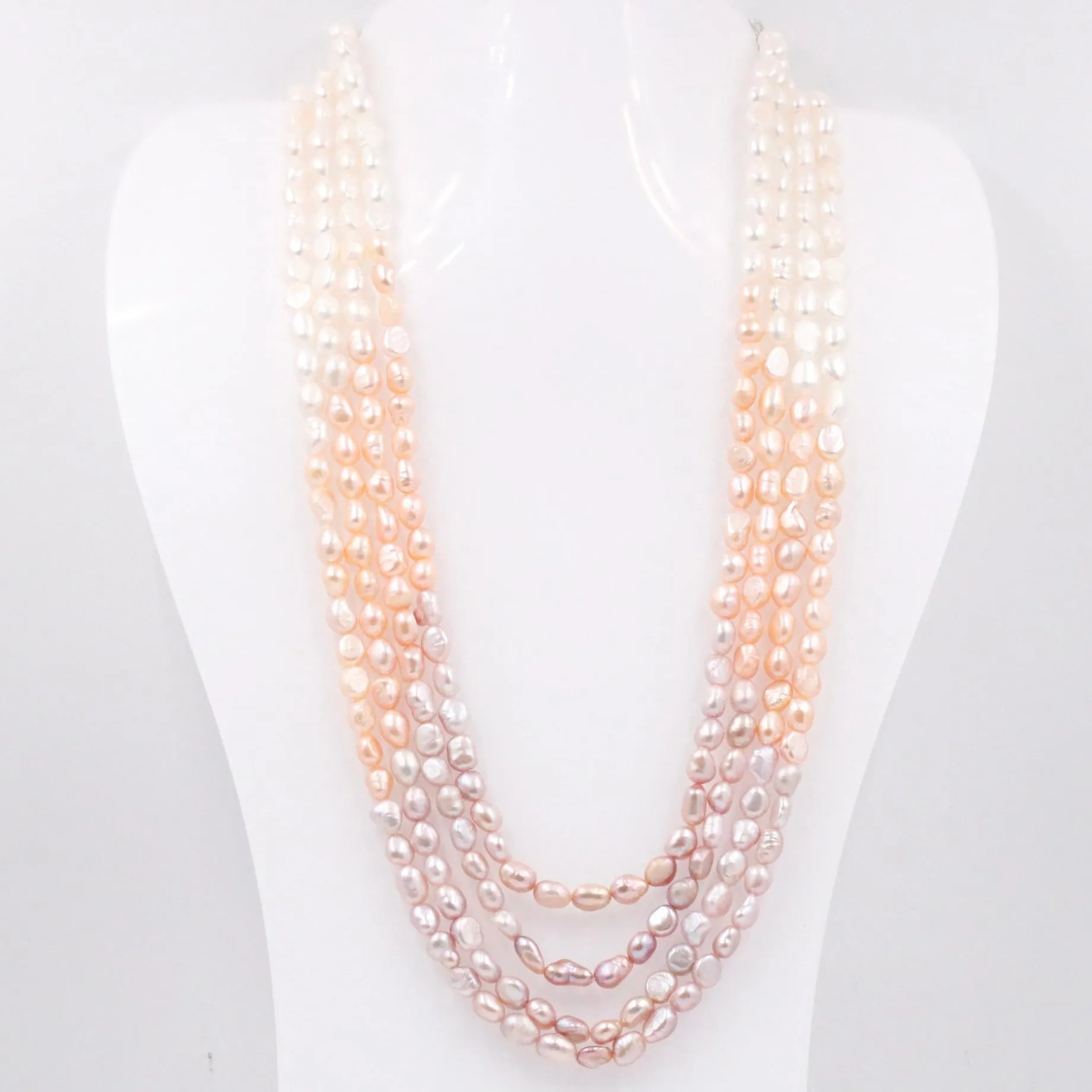 Shaded Pearl Necklace Layered Necklace Cultured Pearl Beaded Necklace Indian Necklace Sarafa Necklace Multi Strand Necklace SKU: 6143307